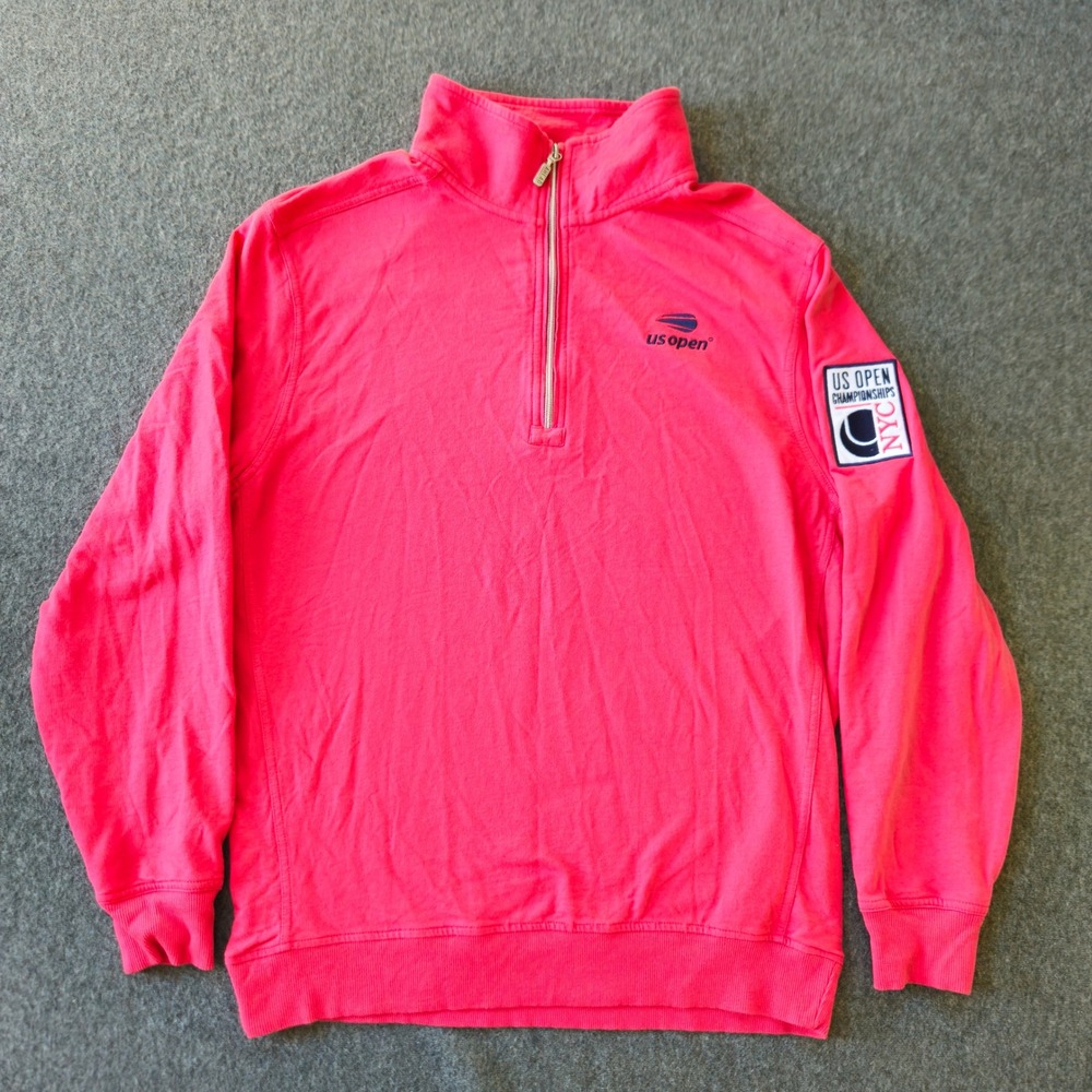 AHEAD US Open Championships NYC Quarter Zip Pullover Pink Size Medium Activewear
